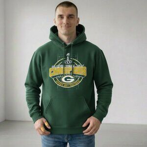Vintage NFL Green Bay Packers Super Bowl XLV Hoodie Jerzees Sweatshirt Men's L